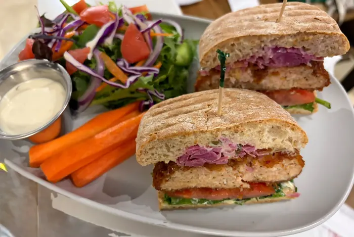 NRG sandwich with salad