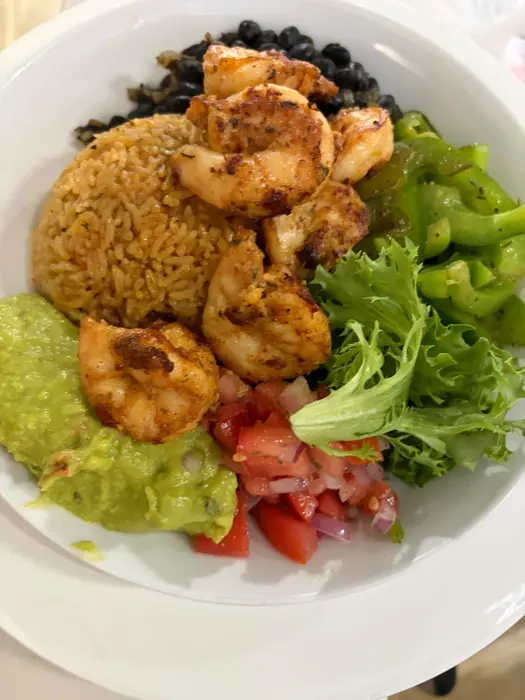 Shrimp rice bowl